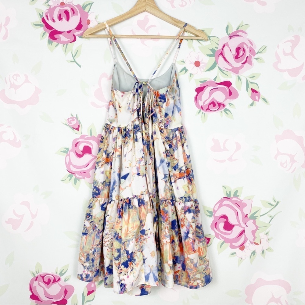 NEW W118 by Walter Baker Davis Neon Blossom Print Mini Dress 0 - Picture 4 of 8